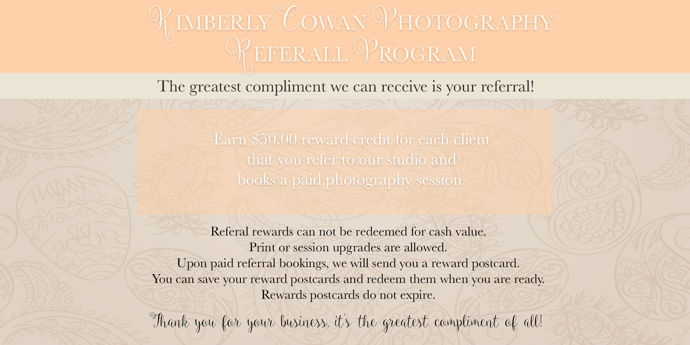 The Kimberly Cowan Photography Referral Program! - Kimberly Cowan 