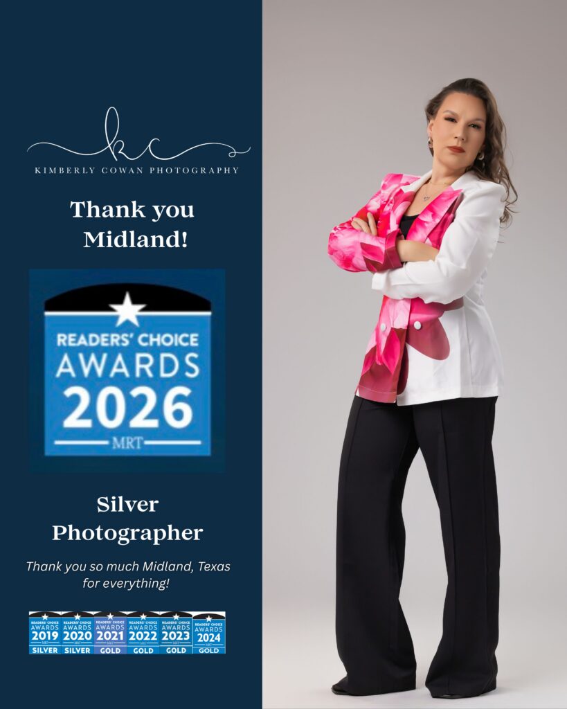 Kimberly Cowan, Midland Texas photographer and 2026 Readers’ Choice Silver Photographer